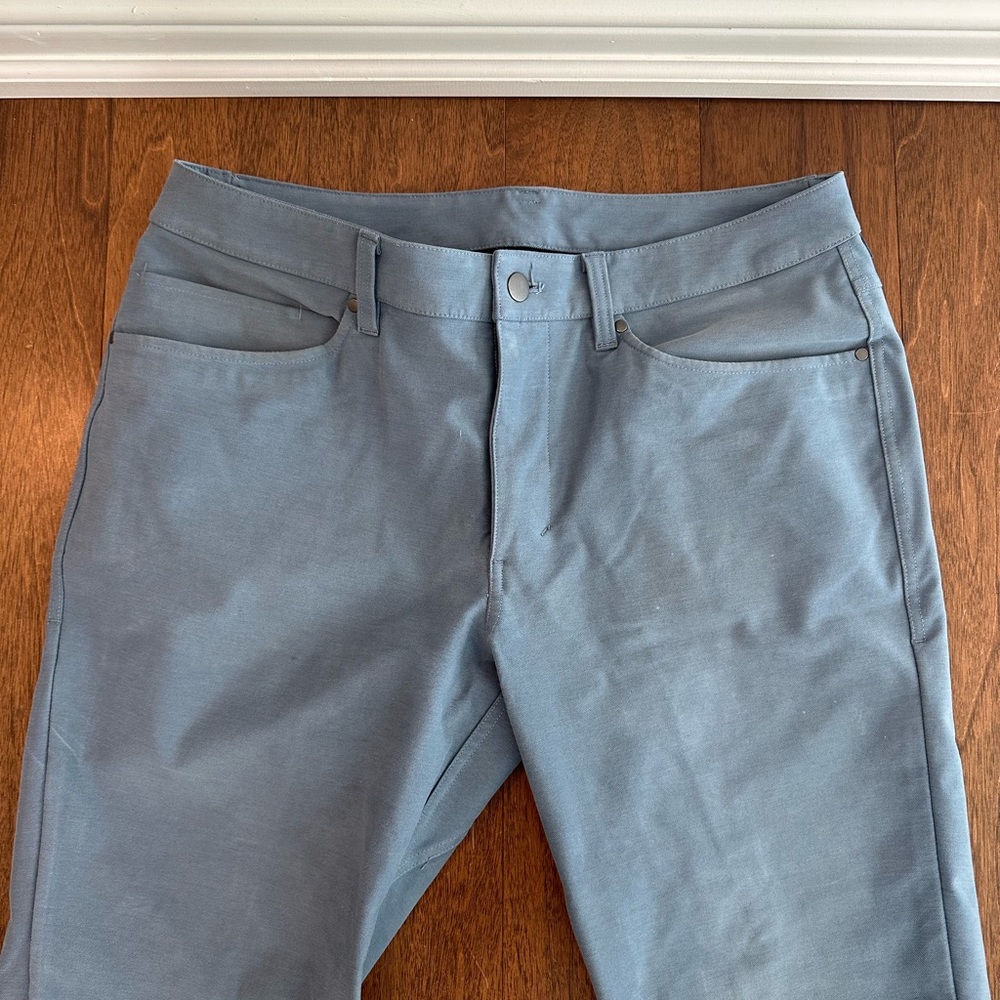Men's Blue Casual Stretch Pants